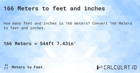 166 meters to feet